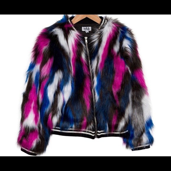 MIA Girls Faux Fur Jacket 5T - Picture 2 of 8